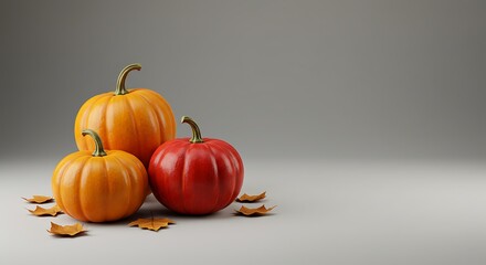 Obraz premium Autumn's Trio AI Generated