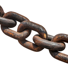 Fototapeta premium rusty chain isolated on white