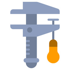 Vernier calipers Flat Design Icon - Carpentry Flat Icon