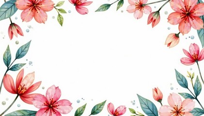 Delicate watercolor floral pattern, perfect for spring flyers , floral, botanical, wedding
