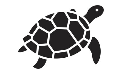 シンプルでかわいい亀の線画イラスト