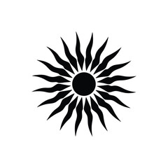 sun and flower vector illustration