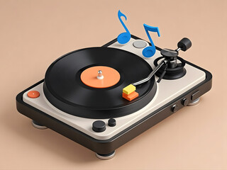 turntable with vinyl record