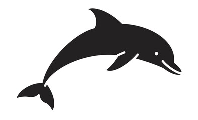シンプルでかわいいイルカの線画イラスト
