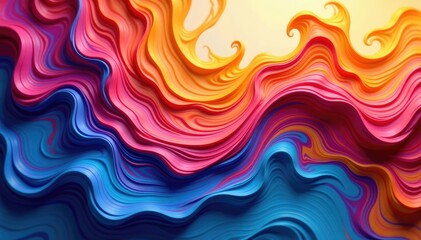 Fototapeta premium Abstract swirling paint colors forming a dynamic pattern , fluid, motion