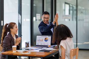 Business handshake for teamwork of business merger and acquisition,successful negotiate,hand shake,two businessman shake hand with partner to celebration partnership and business deal concept
