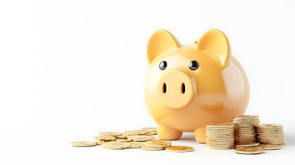 Saving money with a piggy bank financial insights and tips in personal finance home office visual content