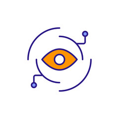 Cybernetic Eye Scan for Advanced Biometric Authentication.