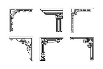 Roman style corner design ornament