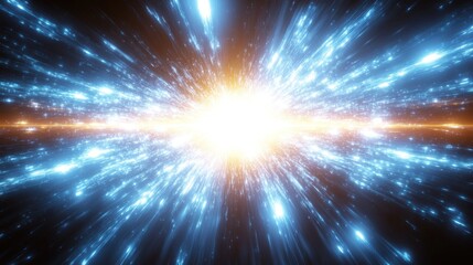 Fototapeta premium Cosmic Burst: A Celestial Light Show