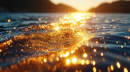 Golden Hour Water Reflections: A Serene Sunset Seascape