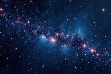 Obraz premium Sparkling starfield against a dark blue-black canvas, astronomical, nebula