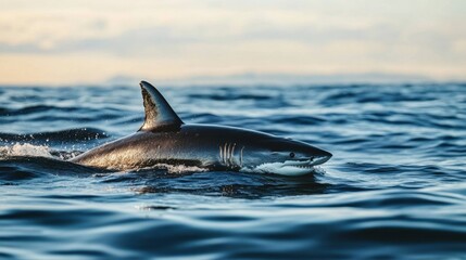 Fototapeta premium Stealthy sharks glide effortlessly through the water