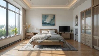 modern bedroom interior