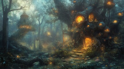 Obraz premium The forest is dense and full of life