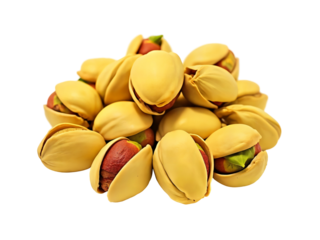 Pistachios isolated on background