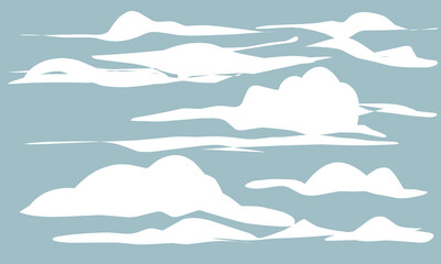 Clouds simple flat design illustration 