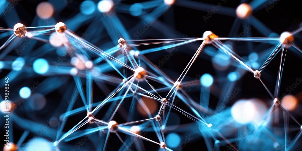 Aufkleber A digital tapestry woven from a network of interconnected dots and intricate lines, symbolizing the vastness and interconnectedness of digital data.
