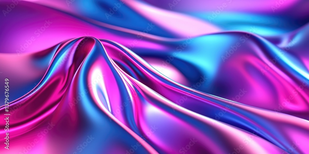 Poster a vibrant canvas of liquid light, where royal blue, moderate pink, and very dark magenta hues flowed