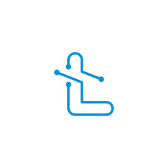 Circuit Letter L Logo 002