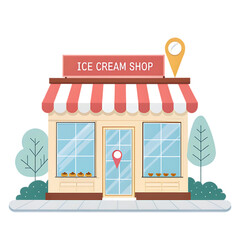 Ice Cream Shop Illustration