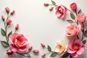 Fototapeta premium Subtle, flowing floral motif on a soft surface , repeat, seamless