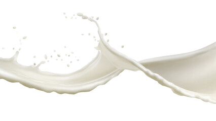 milk splash isolated on transparent background