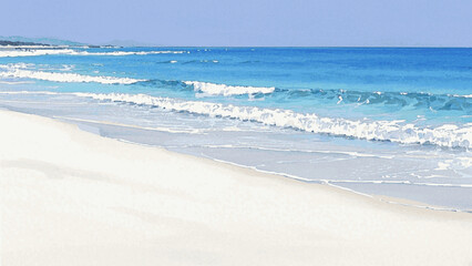 Shoreline splash beach isolated watercolor vector illustration svg