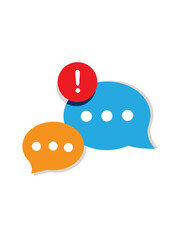 New Message, Dialog, Chat Speech Bubble Notification icon vector stock illustration