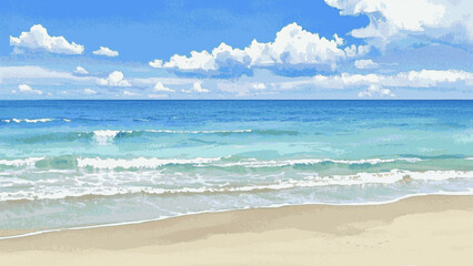 Sandy strokes beach isolated watercolor vector illustration svg