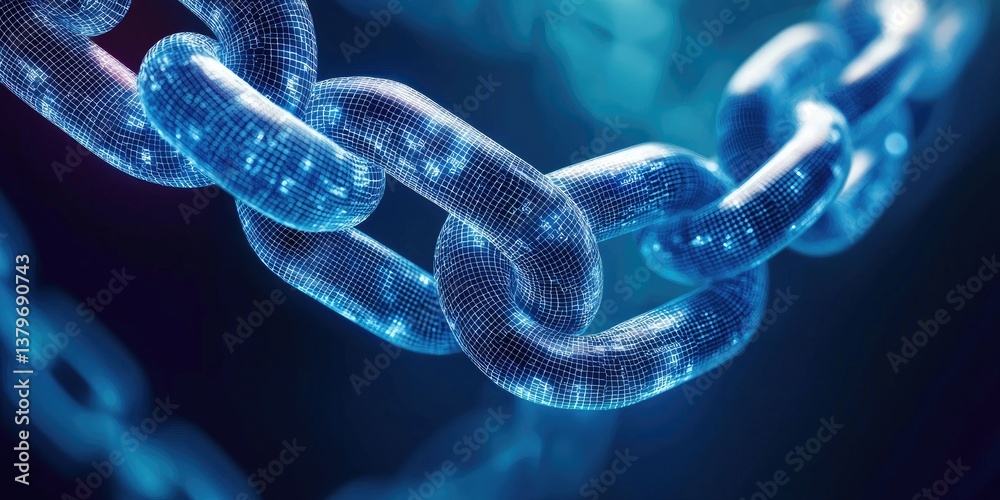 Aufkleber A vast, interconnected network of data, secured by blockchain technology, enabling secure and transparent data sharing and management.