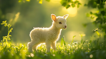 Obraz premium Nature's Gentle Embrace: A Newborn's First Steps in a World of Lanugo and Light