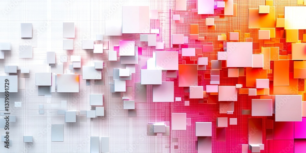 Poster a symphony of white, a vibrant tapestry of abstract technology woven from a network of interconnecte