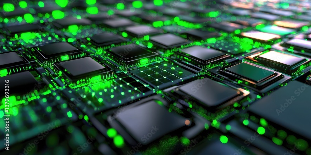 Aufkleber A futuristic blockchain server, a digital tapestry woven with linked blocks, where cryptography and hash algorithms secured transaction data. A glimpse into the future of