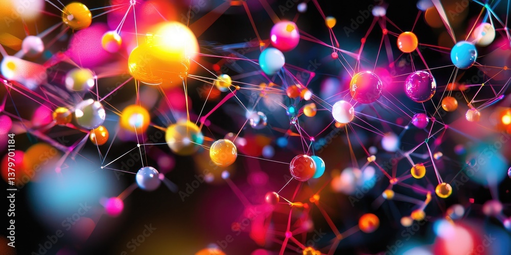 Aufkleber A vibrant tapestry woven from threads of global business, where intricate data flows through a network of interconnected nodes, revealing patterns in financial markets, A