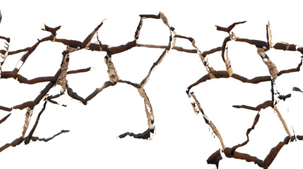 Cracked Earth Texture: An intriguing high-angle view capturing a detailed, close-up pattern of dry cracked earth.