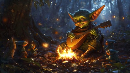 Fototapeta premium Saint joseph's goblin bard campfire
