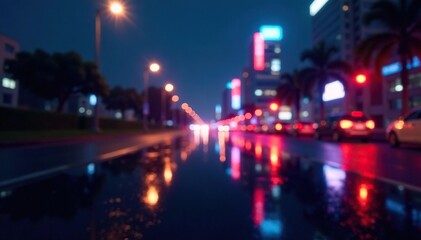 Fototapeta premium Abstract late-night city lights forming a geometric pattern, graphic, city