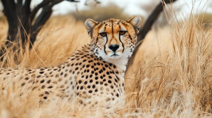Obraz premium Majestic Cheetah in African Savanna