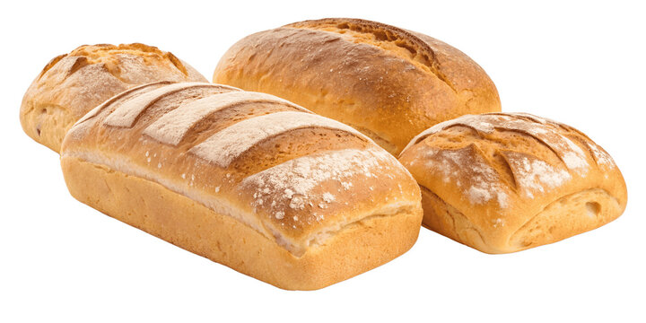 Golden loaves of freshly baked artisan bread, a delightful assortment perfect for sharing, showcasing rustic textures and a warm, inviting aroma.