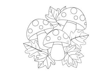 Mushroom Coloring Page – Fun & Relaxing Printable for Kids & Adults