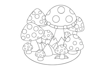 Mushroom Coloring Page – Fun & Relaxing Printable for Kids & Adults