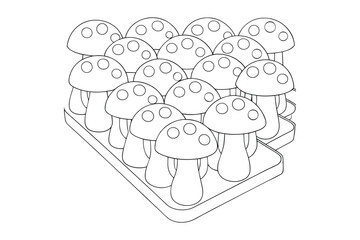Mushroom Coloring Page – Fun & Relaxing Printable for Kids & Adults