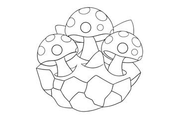 Mushroom Coloring Page – Fun & Relaxing Printable for Kids & Adults