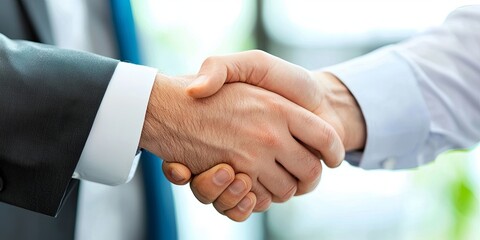 Obraz premium A handshake seals the fate of property: a real estate agent guides a couple through the intricacies of a contract to buy and sell a home, while financial experts explain