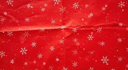 Crimson Christmas Canvas Winter's Red Embrace Snowfall On Scarlet Red And White Wonder A Festive Fold AI Generated