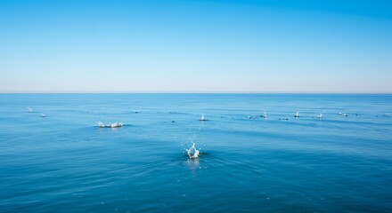 Fototapeta premium Ocean's Ballet AI Generated
