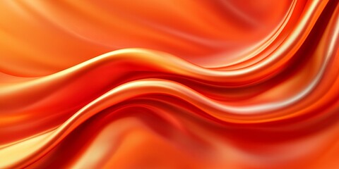 Obraz premium A vibrant orange curve, reminiscent of a liquid wave, gracefully stretches across the canvas, a dynamic element perfect as a backdrop for presentations or design projects