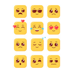 A collection of emoticons with various expressions