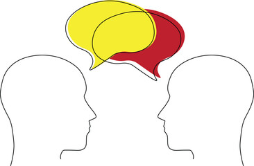 Colored Dialogue: Communication Bubbles Vector Graphic